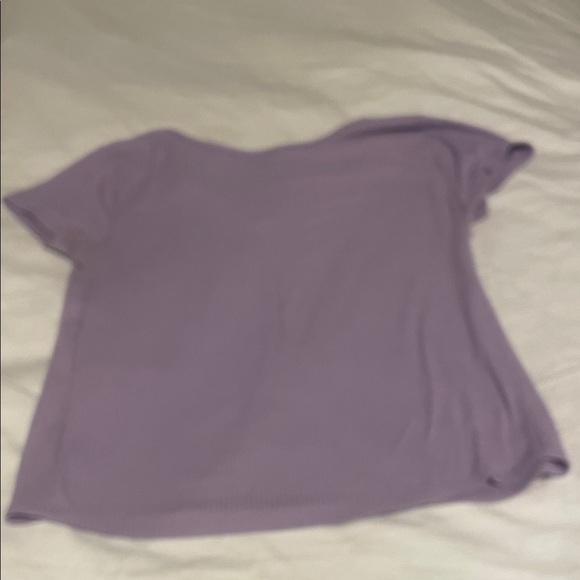 Women's Purple Ribbed Top - Picture 4 of 4